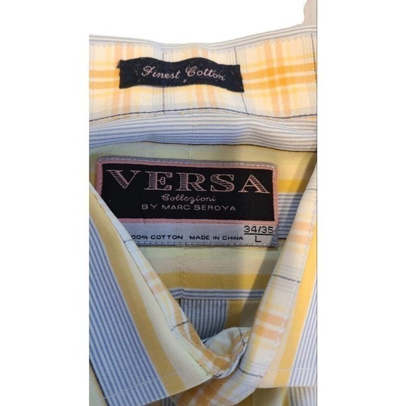Versa by Marc Seroya Dress Shirt Size L sleeves 34/35 - Picture 4 of 7